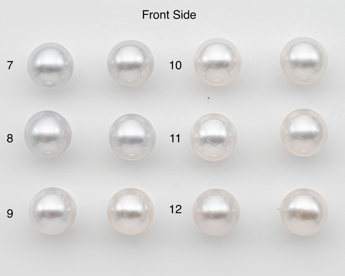 10-11mm Matched Pair White South Sea Pearl with High Luster, Loose Undrilled Natural Color, SKU # 3094WS