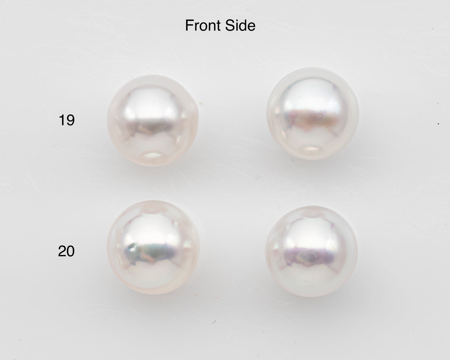 10-11mm Matched Pair White South Sea Pearl with High Luster, Loose Undrilled Natural Color, SKU # 3094WS