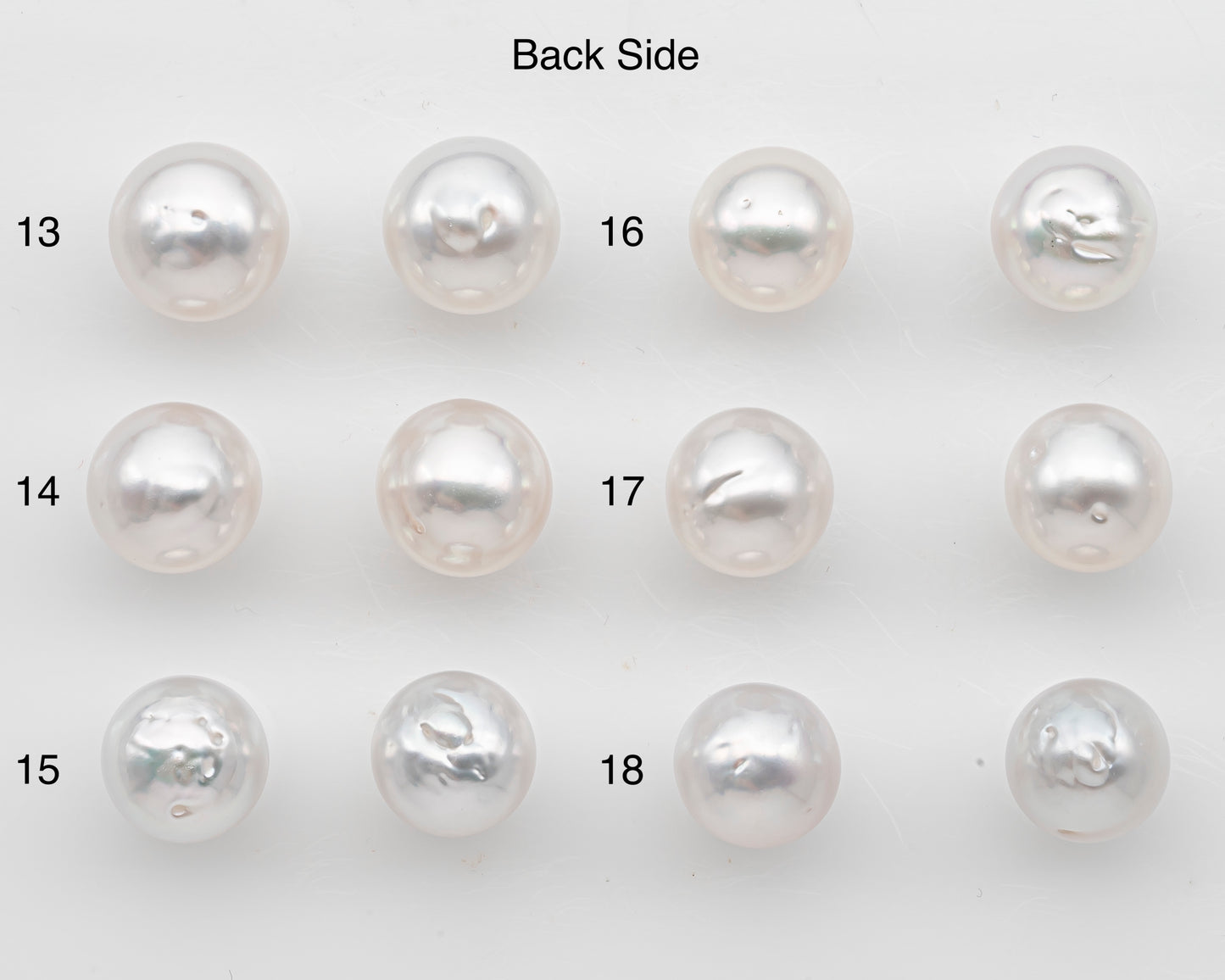 10-11mm Matched Pair White South Sea Pearl with High Luster, Loose Undrilled Natural Color, SKU # 3094WS
