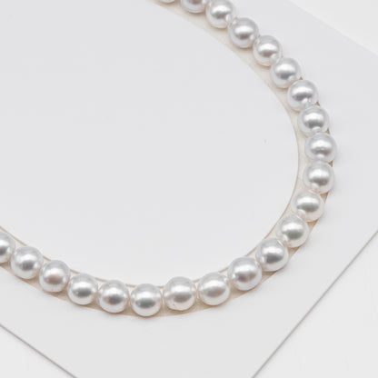 10-11mm White South Sea Pearl Near Round, Natural Color Pearls for Jewelry Making, Full Strand (No Hole), SKU # 3105WS