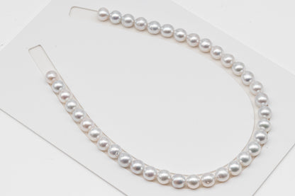 10-11mm White South Sea Pearl Near Round, Natural Color Pearls for Jewelry Making, Full Strand (No Hole), SKU # 3106WS
