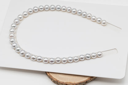 10-11mm White South Sea Pearl Near Round, Natural Color Pearls for Jewelry Making, Full Strand (No Hole), SKU # 3105WS