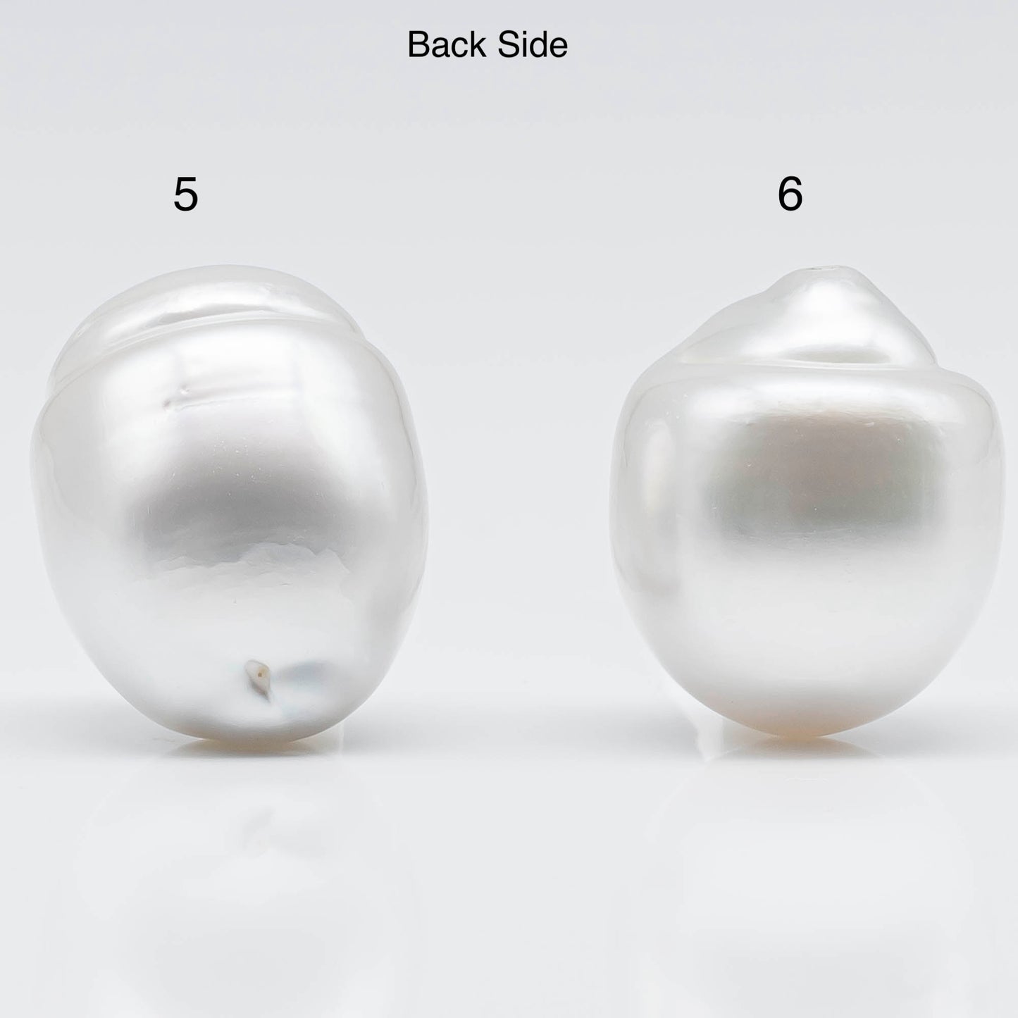 14-16mm South Sea Pearl Drop in White Color and Hight Luster with Blemishes, Single Piece Half Drilled or Undrilled, SKU # 1756SS