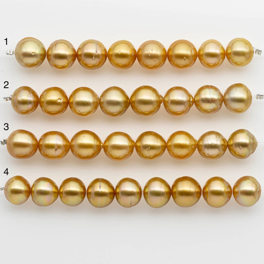 12-13mm Golden South Sea Pearls, Natural Gold or Champagne Color, For Jewelry Making Necklace and Bracelet, Large Size, SKU# 2341GS