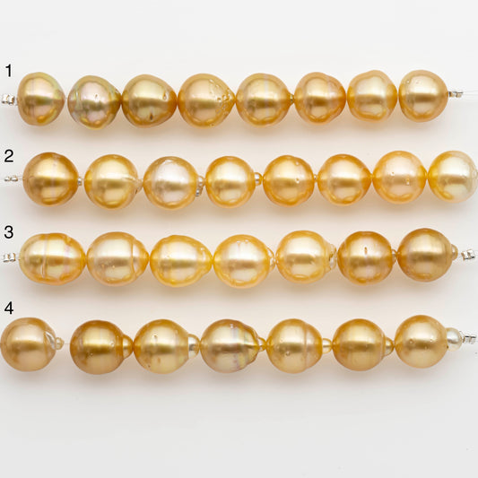 12-13mm Golden South Sea Pearls, Natural Gold or Champagne Color, For Jewelry Making Necklace and Bracelet, Large Size, SKU# 2343GS