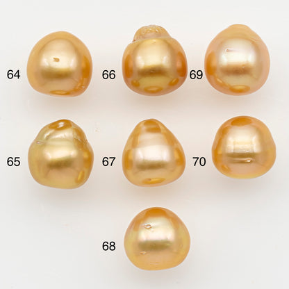 10-11mm South Sea Pearl in Natural Color with High Luster, Button Loose Pearl, Undrilled for Jewelry Making, SKU # 3169GS