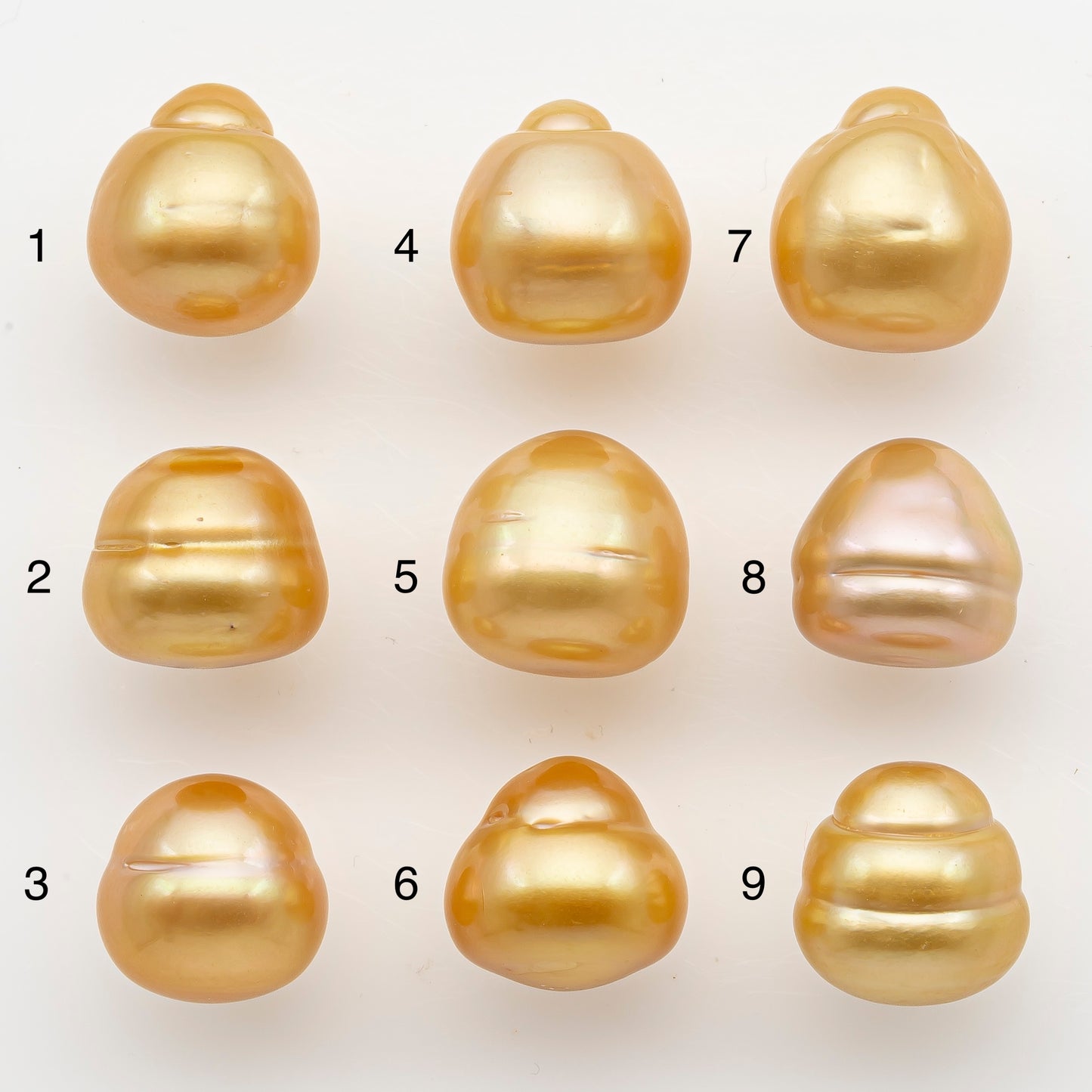 12-13mm South Sea Pearl in Natural Color with High Luster, Button Loose Pearl, Undrilled for Jewelry Making, SKU # 3195GS