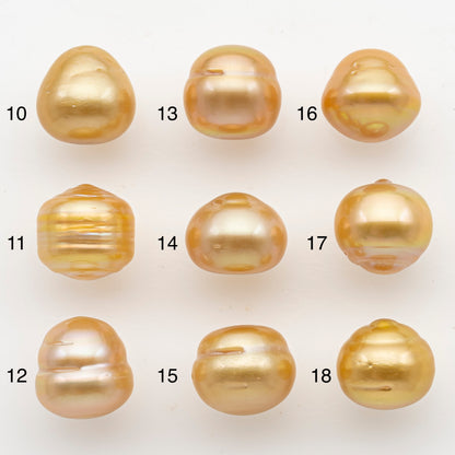 12-13mm South Sea Pearl in Natural Color with High Luster, Button Loose Pearl, Undrilled for Jewelry Making, SKU # 3195GS