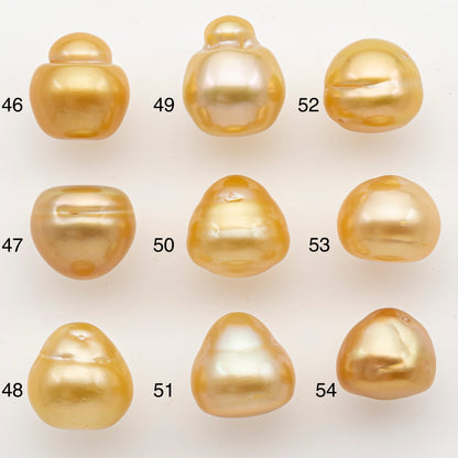 12-13mm South Sea Pearl in Natural Color with High Luster, Button Loose Pearl, Undrilled for Jewelry Making, SKU # 3195GS