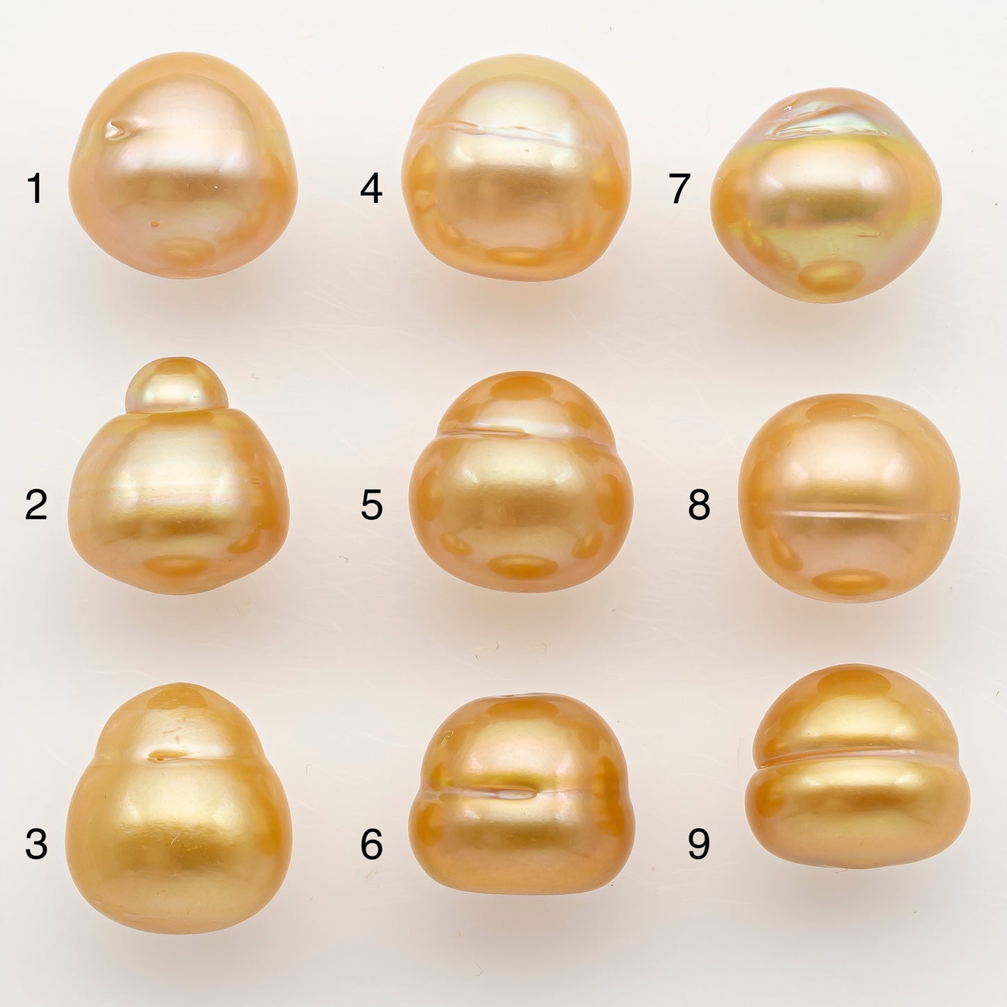 12-13mm South Sea Pearl in Natural Color with High Luster, Button Loose Pearl, Undrilled for Jewelry Making, SKU # 3196GS