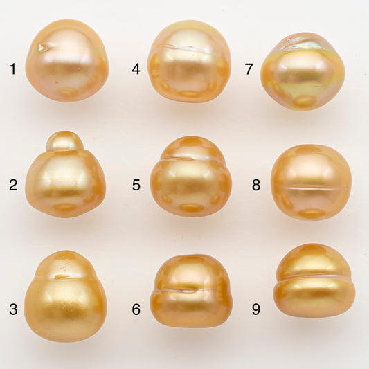 12-13mm South Sea Pearl in Natural Color with High Luster, Button Loose Pearl, Undrilled for Jewelry Making, SKU # 3196GS