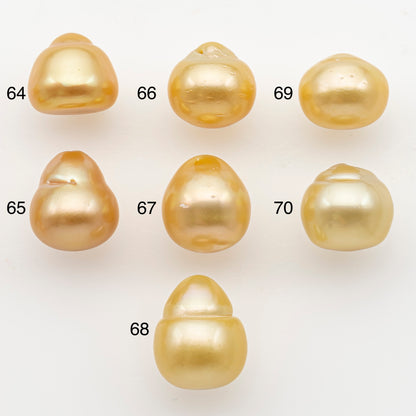 12-13mm South Sea Pearl in Natural Color with High Luster, Button Loose Pearl, Undrilled for Jewelry Making, SKU # 3195GS