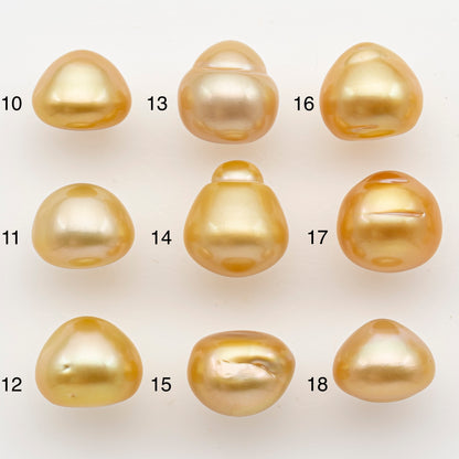 12-13mm South Sea Pearl in Natural Color with High Luster, Button Loose Pearl, Undrilled for Jewelry Making, SKU # 3196GS