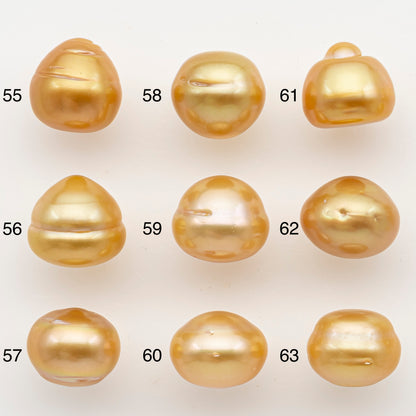 12-13mm South Sea Pearl in Natural Color with High Luster, Button Loose Pearl, Undrilled for Jewelry Making, SKU # 3196GS
