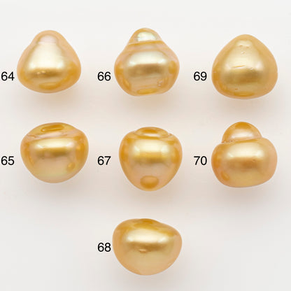 12-13mm South Sea Pearl in Natural Color with High Luster, Button Loose Pearl, Undrilled for Jewelry Making, SKU # 3196GS