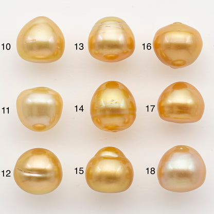 12-13mm South Sea Pearl in Natural Color with High Luster, Button Loose Pearl, Undrilled for Jewelry Making, SKU # 3197GS