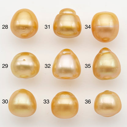 12-13mm South Sea Pearl in Natural Color with High Luster, Button Loose Pearl, Undrilled for Jewelry Making, SKU # 3197GS
