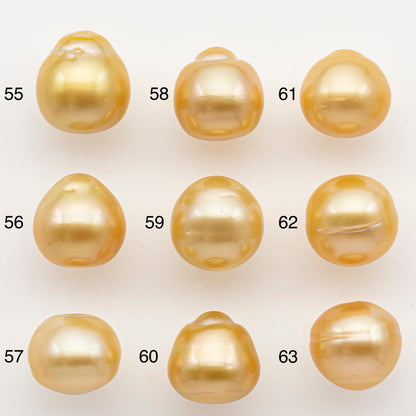 12-13mm South Sea Pearl in Natural Color with High Luster, Button Loose Pearl, Undrilled for Jewelry Making, SKU # 3197GS