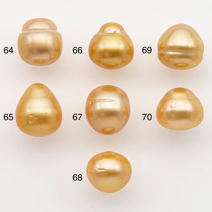 12-13mm South Sea Pearl in Natural Color with High Luster, Button Loose Pearl, Undrilled for Jewelry Making, SKU # 3197GS