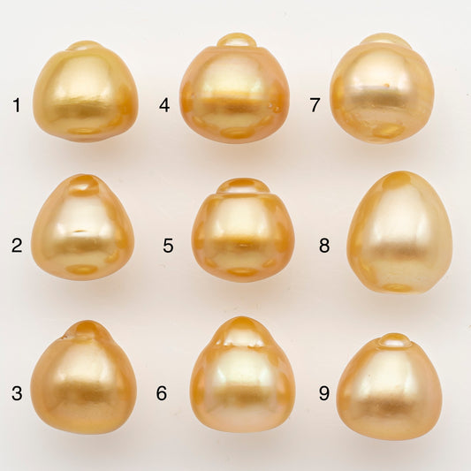 12-13mm South Sea Pearl in Natural Color with High Luster, Button Loose Pearl, Undrilled for Jewelry Making, SKU # 3198GS