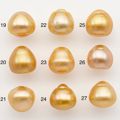 12-13mm South Sea Pearl in Natural Color with High Luster, Button Loose Pearl, Undrilled for Jewelry Making, SKU # 3198GS