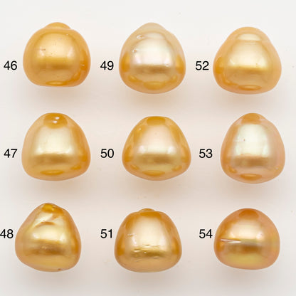 12-13mm South Sea Pearl in Natural Color with High Luster, Button Loose Pearl, Undrilled for Jewelry Making, SKU # 3198GS