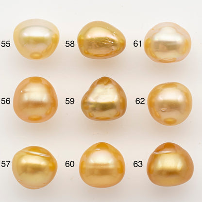 12-13mm South Sea Pearl in Natural Color with High Luster, Button Loose Pearl, Undrilled for Jewelry Making, SKU # 3198GS
