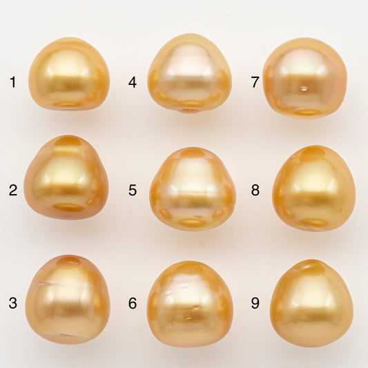 12-13mm South Sea Pearl in Natural Color with High Luster, Button Loose Pearl, Undrilled for Jewelry Making, SKU # 3199GS