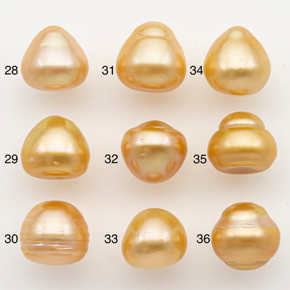 13-14mm South Sea Pearl in Natural Color with High Luster, Button Loose Pearl, Undrilled for Jewelry Making, SKU # 3201GS