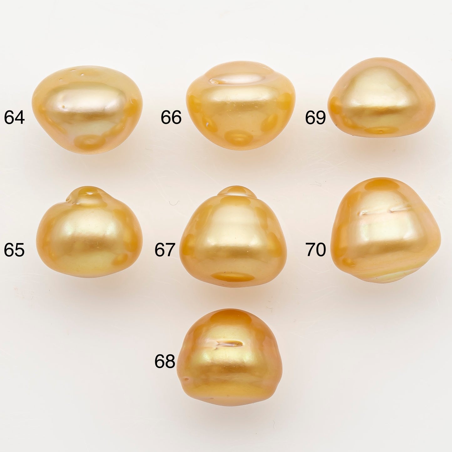 13-14mm South Sea Pearl in Natural Color with High Luster, Button Loose Pearl, Undrilled for Jewelry Making, SKU # 3201GS