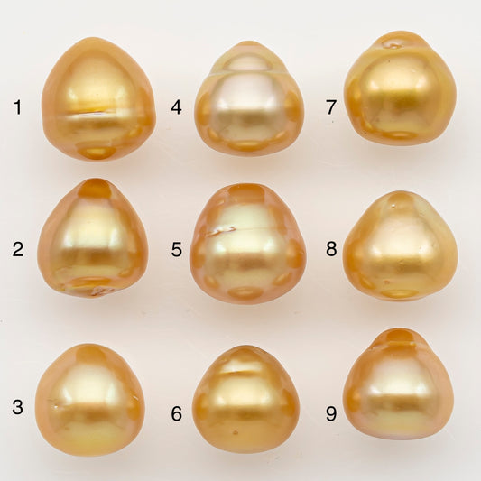11-12mm South Sea Pearl in Natural Color with High Luster, Button Loose Pearl, Undrilled for Jewelry Making, SKU # 3203GS