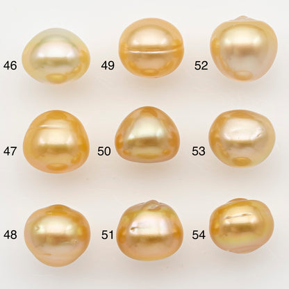 11-12mm South Sea Pearl in Natural Color with High Luster, Button Loose Pearl, Undrilled for Jewelry Making, SKU # 3203GS