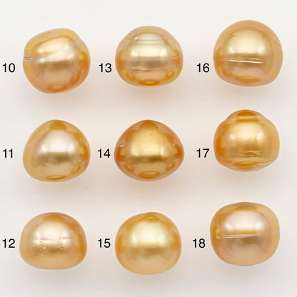 11-12mm South Sea Pearl in Natural Color with High Luster, Button Loose Pearl, Undrilled for Jewelry Making, SKU # 3204GS