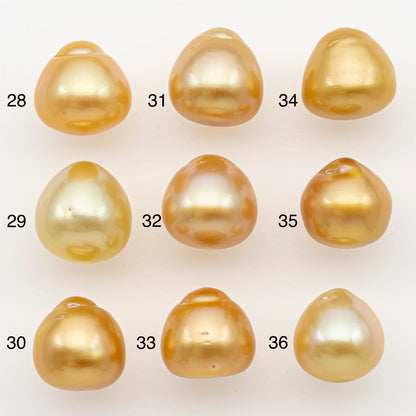 11-12mm South Sea Pearl in Natural Color with High Luster, Button Loose Pearl, Undrilled for Jewelry Making, SKU # 3204GS
