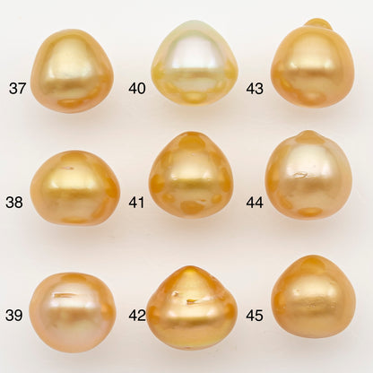 11-12mm South Sea Pearl in Natural Color with High Luster, Button Loose Pearl, Undrilled for Jewelry Making, SKU # 3204GS