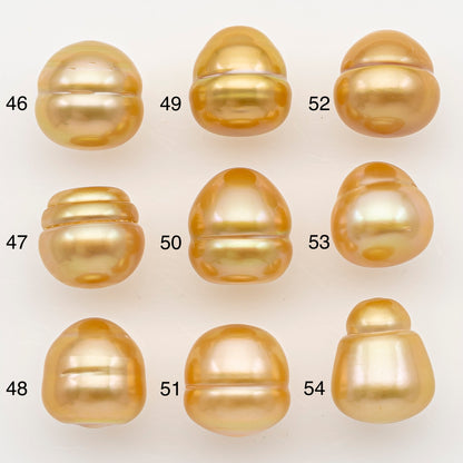 11-12mm South Sea Pearl in Natural Color with High Luster, Button Loose Pearl, Undrilled for Jewelry Making, SKU # 3204GS