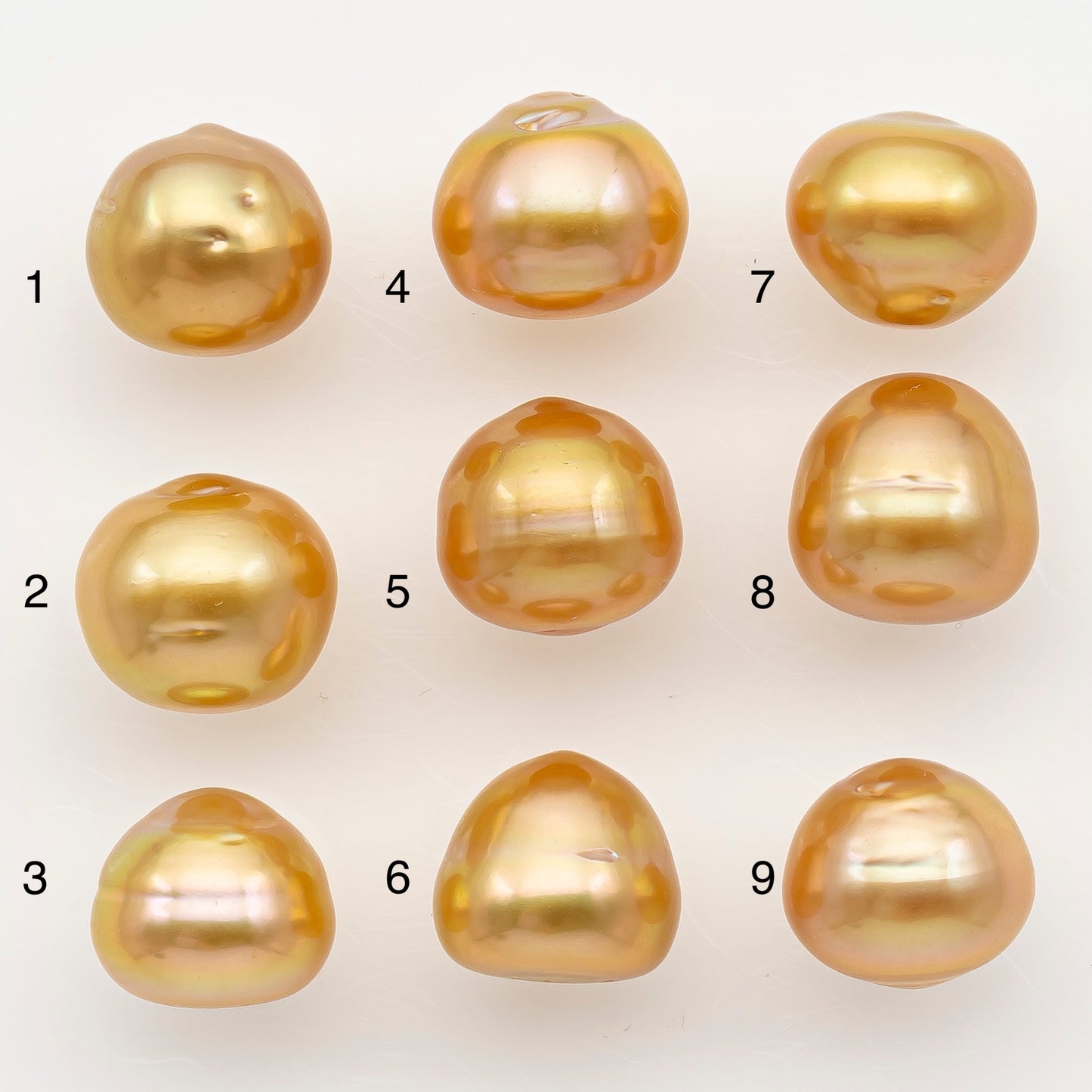 11-12mm South Sea Pearl in Natural Color with High Luster, Button Loose Pearl, Undrilled for Jewelry Making, SKU # 3205GS