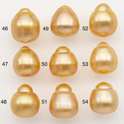 11-12mm South Sea Pearl in Natural Color with High Luster, Button Loose Pearl, Undrilled for Jewelry Making, SKU # 3205GS