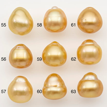 11-12mm South Sea Pearl in Natural Color with High Luster, Button Loose Pearl, Undrilled for Jewelry Making, SKU # 3205GS