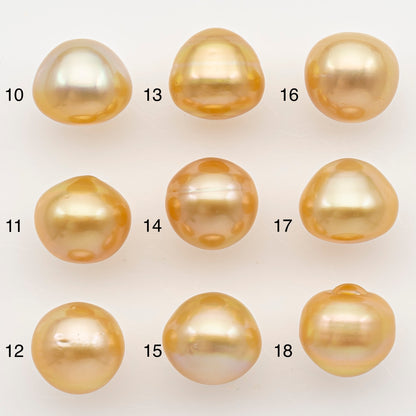 11-12mm South Sea Pearl in Natural Color with High Luster, Loose Pearl, Undrilled for Jewelry Making, SKU # 3206GS
