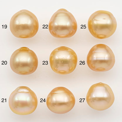 11-12mm South Sea Pearl in Natural Color with High Luster, Loose Pearl, Undrilled for Jewelry Making, SKU # 3206GS