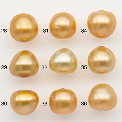 11-12mm South Sea Pearl in Natural Color with High Luster, Loose Pearl, Undrilled for Jewelry Making, SKU # 3206GS