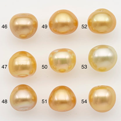11-12mm South Sea Pearl in Natural Color with High Luster, Loose Pearl, Undrilled for Jewelry Making, SKU # 3206GS