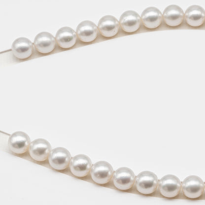 12-13mm White South Sea Pearl Round with Minor Blemishes, Natural Color Pearls for Jewelry Making, Full Strand (No Hole), SKU # 3219WS