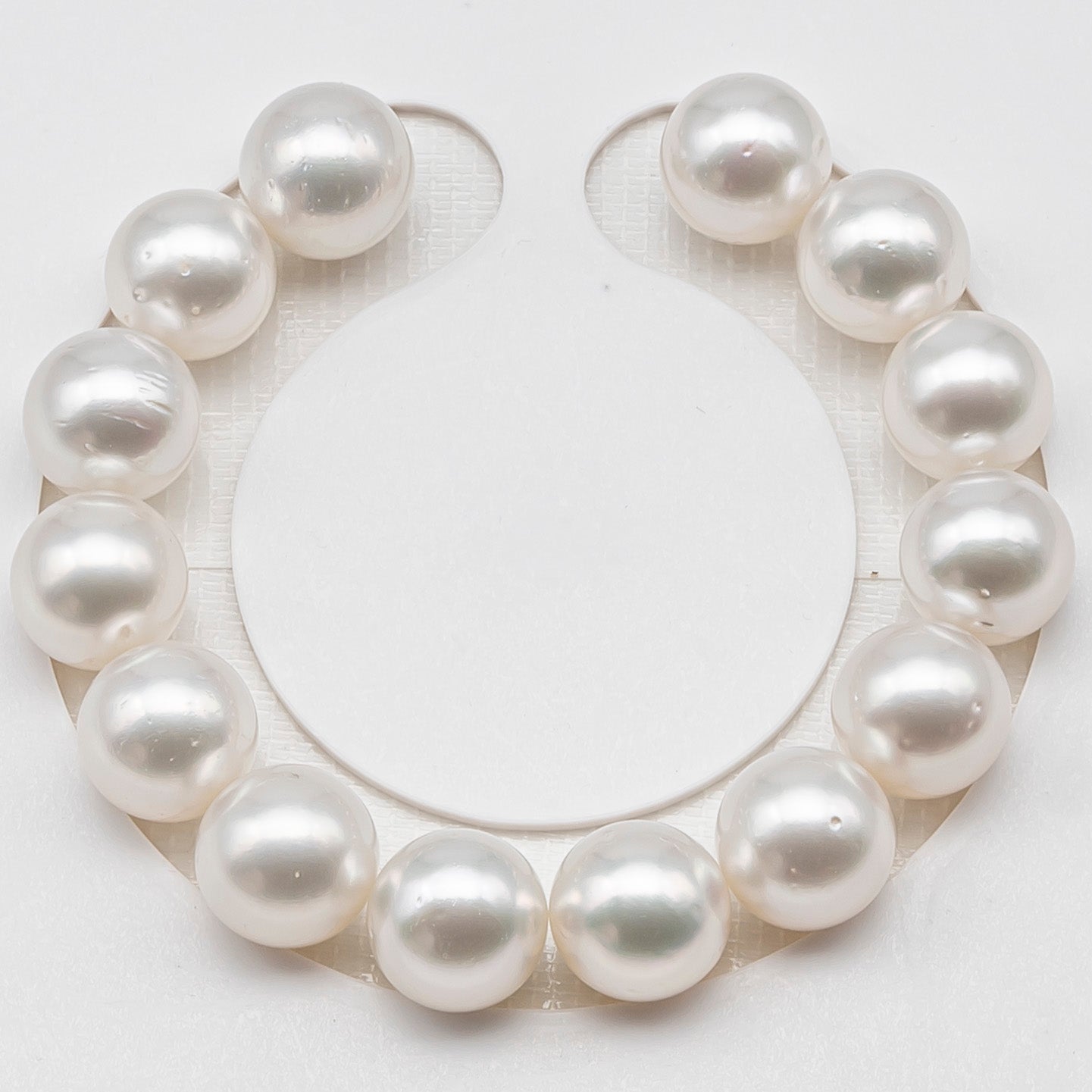 12-13mm White South Sea Pearl Round with Minor Blemishes, Natural Color Pearls for Jewelry Making, 7-8 Inch  (No Hole), SKU # 3220WS