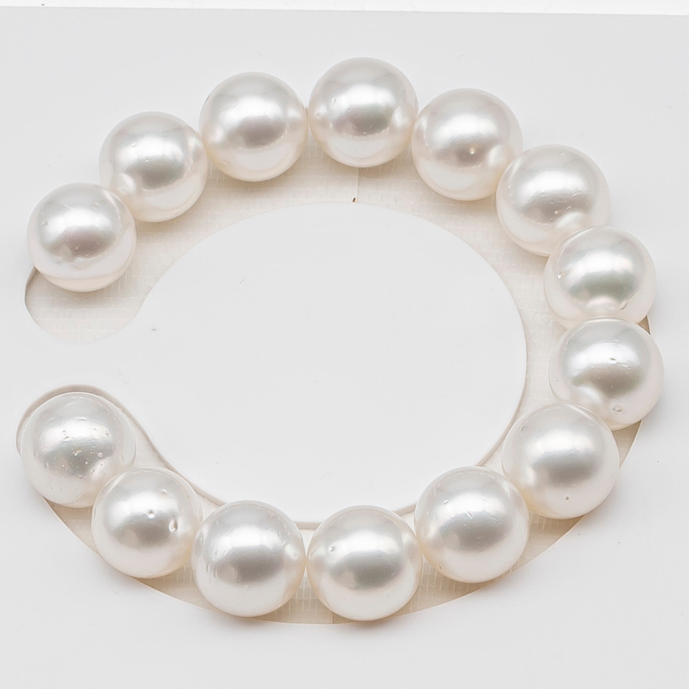 12-13mm White South Sea Pearl Round with Minor Blemishes, Natural Color Pearls for Jewelry Making, 7-8 Inch  (No Hole), SKU # 3220WS