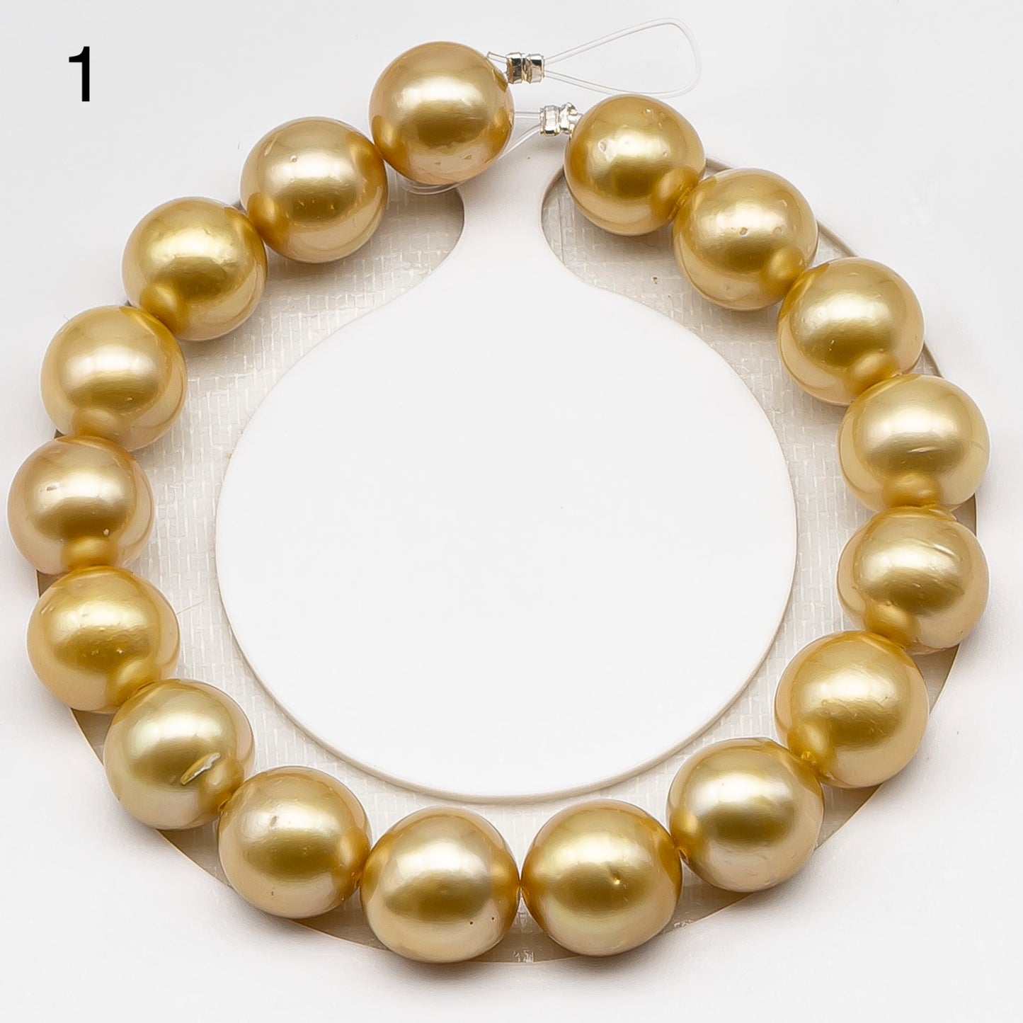 11-12mm 7-8 Inch Golden South Sea Pearl Short Strand with Minor Blemishes, Near Round and Natural Color Pearls for Jewelry Making, SKU # 3225GS