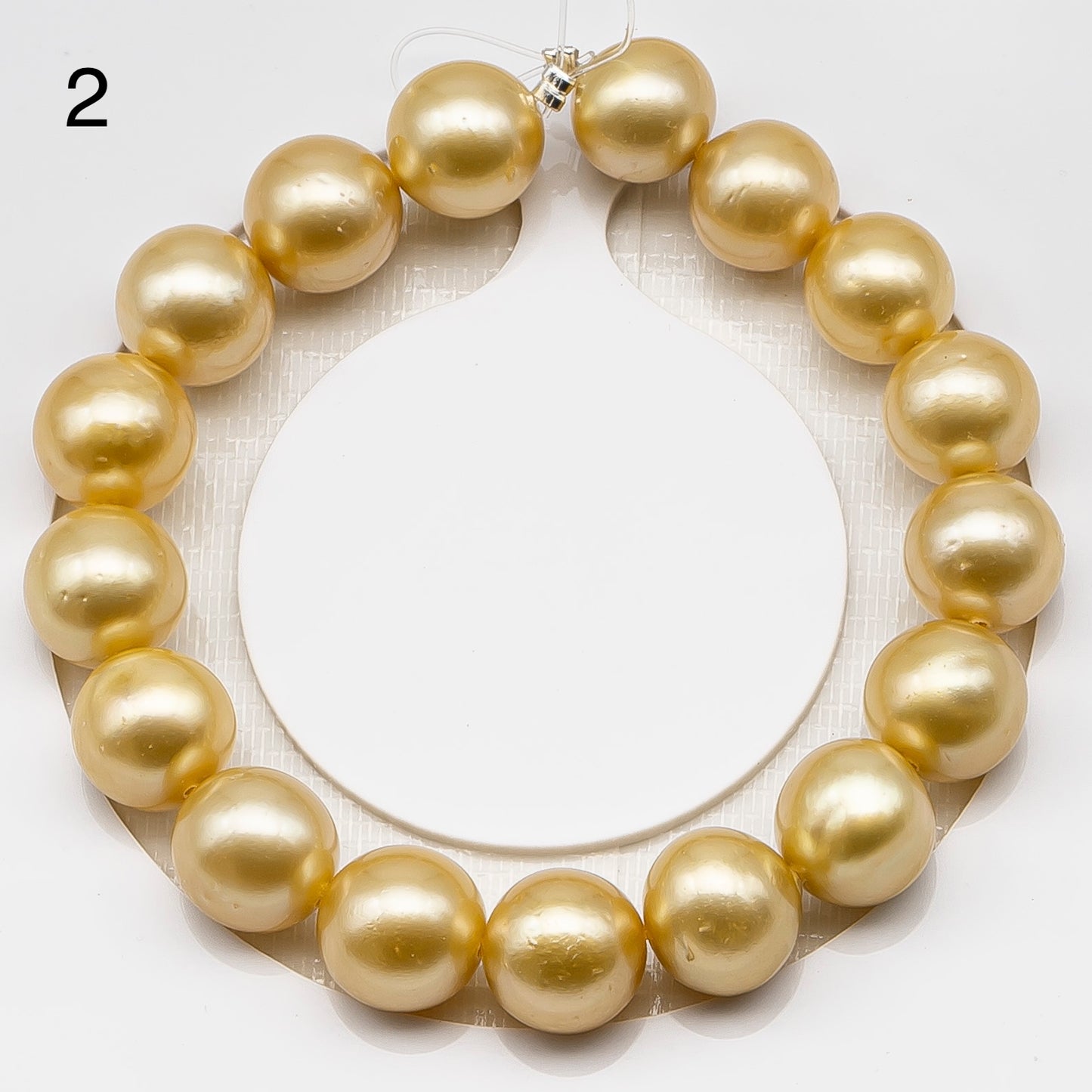 11-12mm 7-8 Inch Golden South Sea Pearl Short Strand with Minor Blemishes, Near Round and Natural Color Pearls for Jewelry Making, SKU # 3225GS