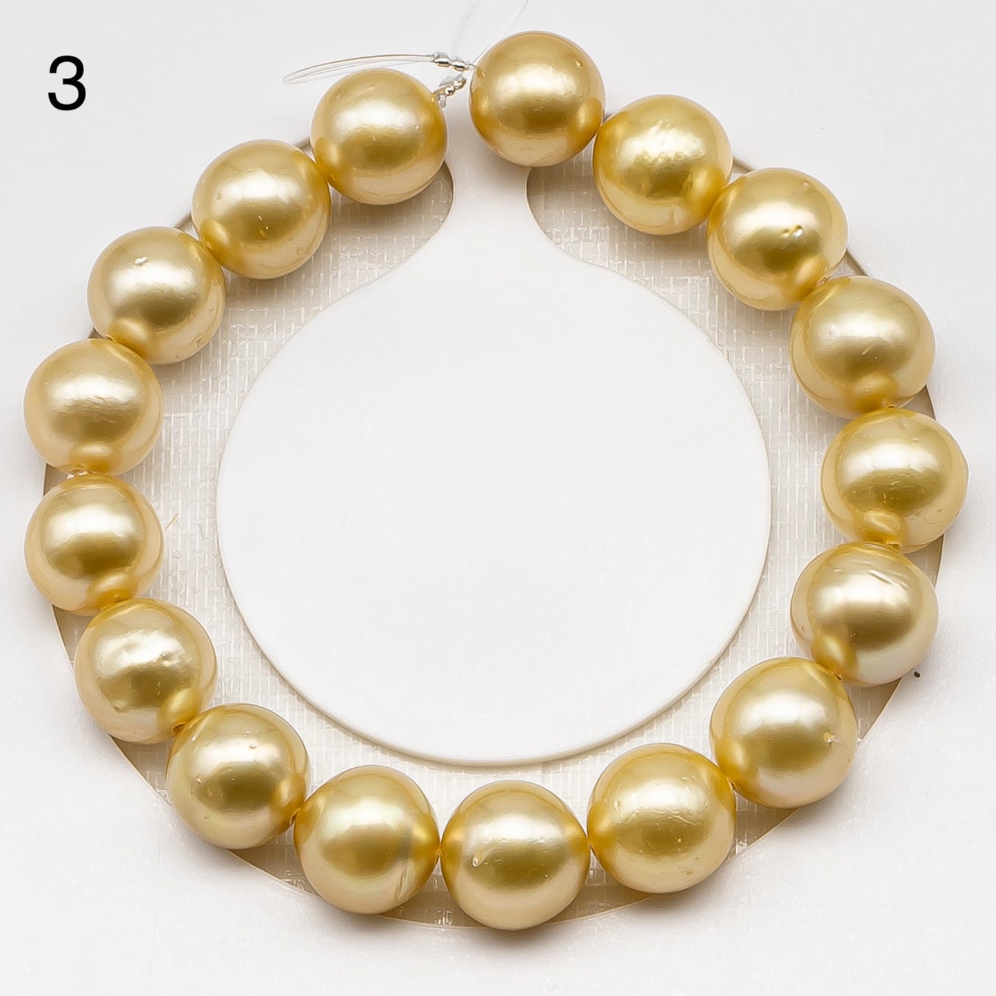 11-12mm 7-8 Inch Golden South Sea Pearl Short Strand with Minor Blemishes, Near Round and Natural Color Pearls for Jewelry Making, SKU # 3225GS