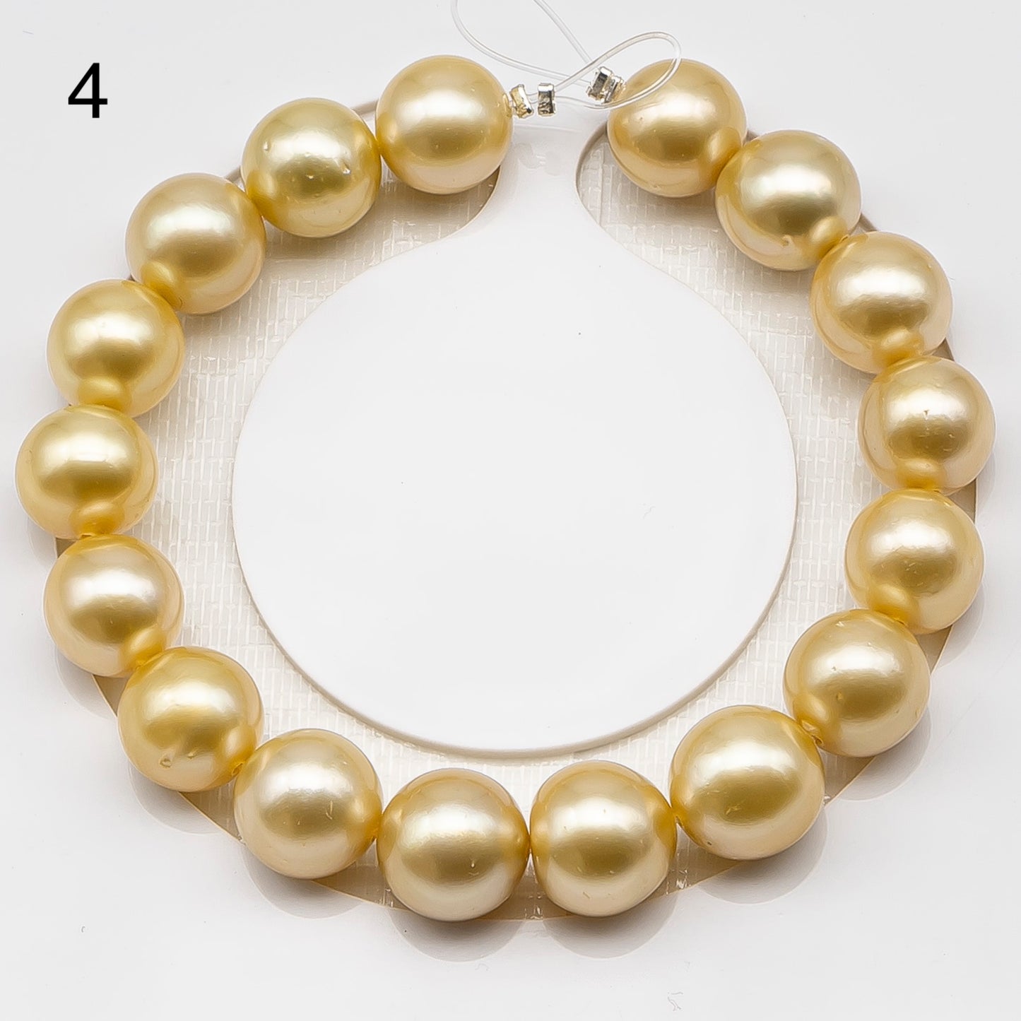 11-12mm 7-8 Inch Golden South Sea Pearl Short Strand with Minor Blemishes, Near Round and Natural Color Pearls for Jewelry Making, SKU # 3225GS